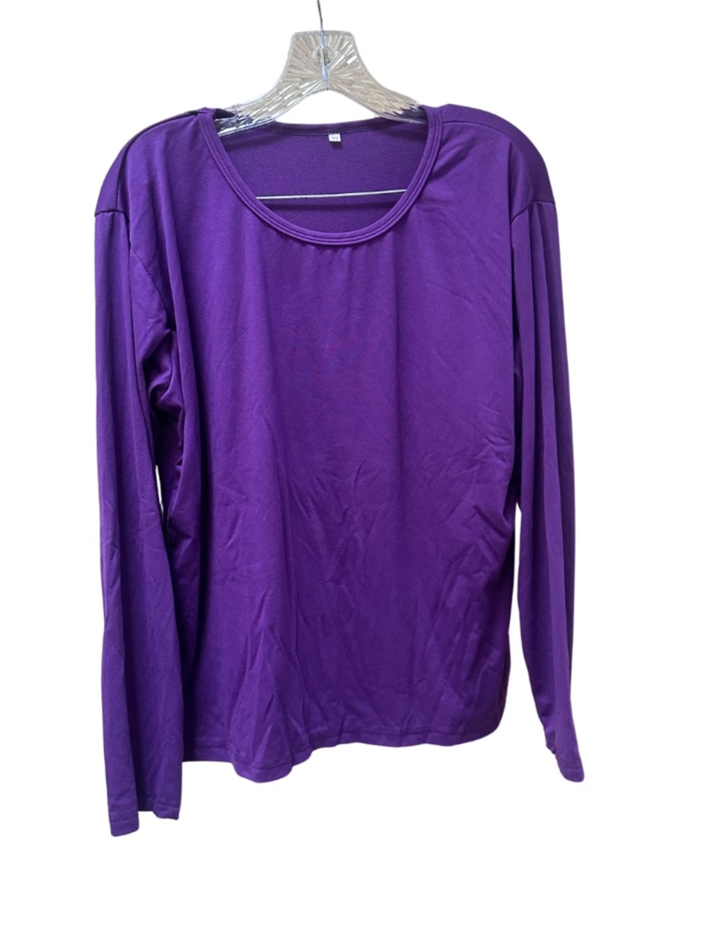 Purple Long Sleeve Scoop Neck Top - Women's 22